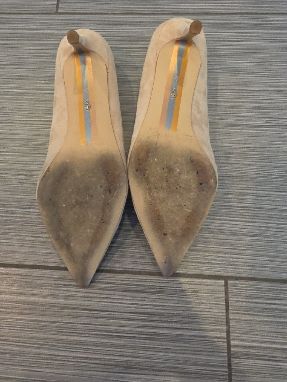 Sam Edelman Pointed Toe Women's Pumps in Beige - Picture 5 of 7